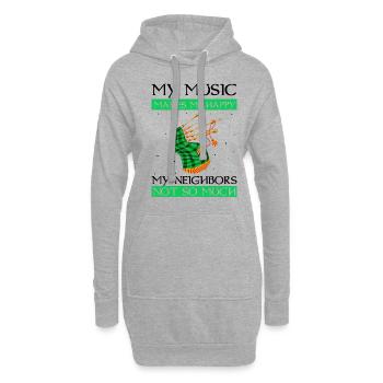 Bagpipes for pipers and Scots - Hoodie Dress - heather grey - Front
