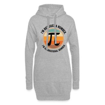 Pi Tag Retro Mathématiques Pi Symbol Mathématiques Nombre - Sweat-shirt à capuche long Femme - gris chiné - Devant