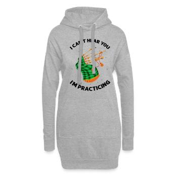 Bagpipes for pipers and Scots - Hoodie Dress - heather grey - Front