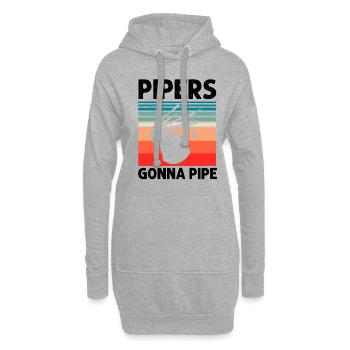 Conception de cornemuse pour Scotland Pride et cornemuse - Sweat-shirt à capuche long Femme - gris chiné - Devant