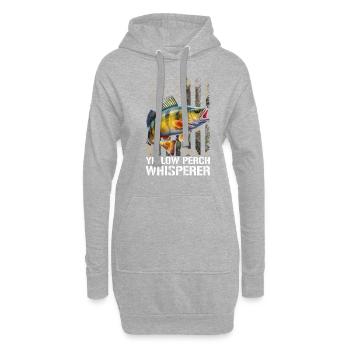 Yellow Perch american flag, Yellow Perch - Hoodie-Kleid - Grau meliert - Vorne