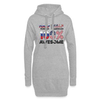 Né Russie Russie États-Unis - Sweat-shirt à capuche long Femme - gris chiné - Devant