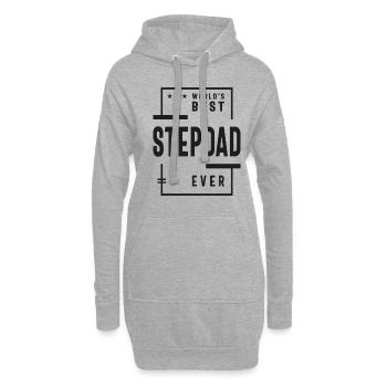 Der beste Stiefvater der Welt aller Zeiten - Papa Opa Lustig - Hoodie-Kleid - Grau meliert - Vorne
