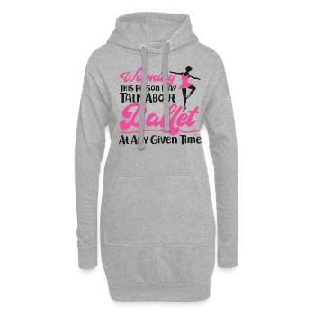 Ballet Danseuse Danse Ballerine - Sweat-shirt à capuche long Femme - gris chiné - Devant