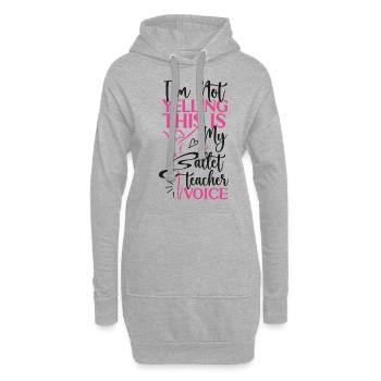 Ballet Danseuse Danse Ballerine - Sweat-shirt à capuche long Femme - gris chiné - Devant
