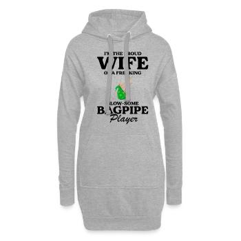 Bagpipes for pipers and Scots - Hoodie Dress - heather grey - Front