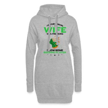 Scotsman Zitat für Dudelsackmusiker und Dudelsack - Hoodie-Kleid - Grau meliert - Vorne