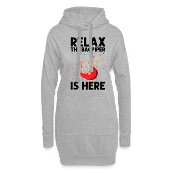Bagpipes for pipers and Scots - Hoodie Dress - heather grey - Front