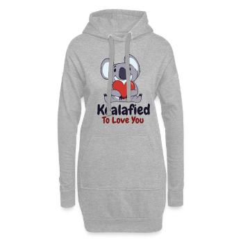Valentinstag Koala Liebe Wildlife Koala Lover - Hoodie-Kleid - Grau meliert - Vorne