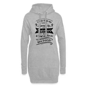 Arbeitskollege Bester Freund Büro Arbeit Familie - Hoodie-Kleid - Grau meliert - Vorne