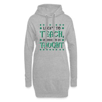 St. Patrick's Day Lehre Lucky Shamrock Clover - Hoodie-Kleid - Grau meliert - Vorne