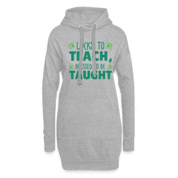St. Patrick's Day Lehre Lucky Shamrock Clover - Hoodie-Kleid - Grau meliert - Vorne