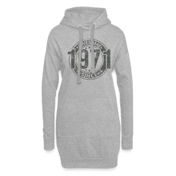 Awesome Since Jahrgang 1971 Retro Geburtstag - Hoodie-Kleid - Grau meliert - Vorne