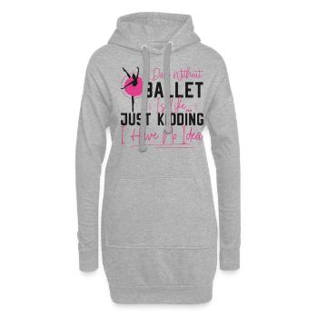 Ballet Dancer Dance Girl Ballerina - Hoodie-Kleid - Grau meliert - Vorne