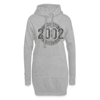 Awesome Since Jahrgang 2002 Retro Geburtstag - Hoodie-Kleid - Grau meliert - Vorne