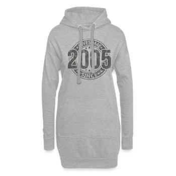 Awesome Since Jahrgang 2005 Retro Geburtstag - Hoodie-Kleid - Grau meliert - Vorne