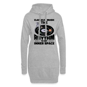 Astronaute de l’espace Astronomie classique - Sweat-shirt à capuche long Femme - gris chiné - Devant