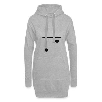 Domino Game Tile 0-2 - Lustiges Gruppenkostüm - Hoodie-Kleid - Grau meliert - Vorne