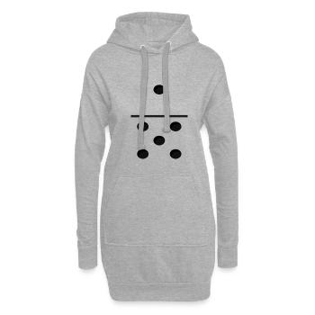 Domino Game Tile 1-5 - Drôle de costume de groupe - Sweat-shirt à capuche long Femme - gris chiné - Devant