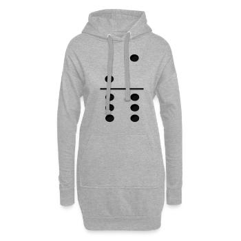 Domino Game Tile 2-6 - Drôle de costume de groupe - Sweat-shirt à capuche long Femme - gris chiné - Devant