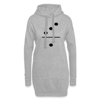 Domino Game Tile 3-1 - Lustiges Gruppenkostüm - Hoodie-Kleid - Grau meliert - Vorne