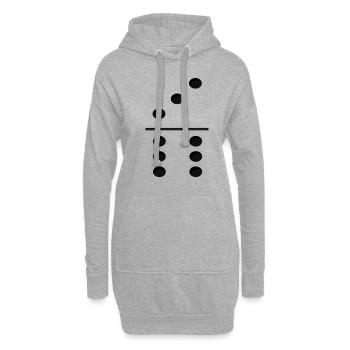 Domino Game Tile 3-6 - Drôle de costume de groupe - Sweat-shirt à capuche long Femme - gris chiné - Devant