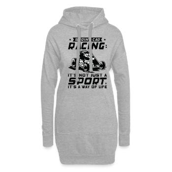 Sprint Car Dirt Track Racing - Hoodie-Kleid - Grau meliert - Vorne