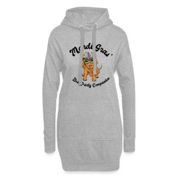 Mardi Gras Karneval Golden Retriever Party Kostüm - Hoodie-Kleid - Grau meliert - Vorne