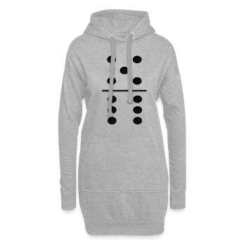 Domino Game Tile 5-6 - Drôle de costume de groupe - Sweat-shirt à capuche long Femme - gris chiné - Devant