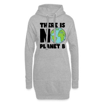 There is no Planet B - Hoodie-Kleid - Grau meliert - Vorne