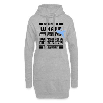 Citation de baleine pour le rorqual bleu et le béluga - Sweat-shirt à capuche long Femme - gris chiné - Devant