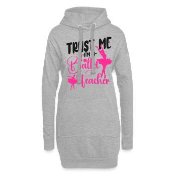 Ballet Danseuse Danse Ballerine - Sweat-shirt à capuche long Femme - gris chiné - Devant