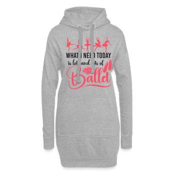 Ballet Danseuse Danse Ballerine - Sweat-shirt à capuche long Femme - gris chiné - Devant