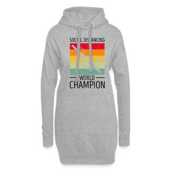 Basson Orchesta design pour bassonistes - Sweat-shirt à capuche long Femme - gris chiné - Devant