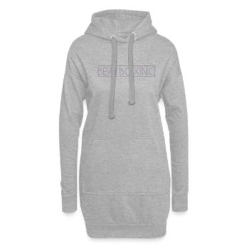 Beatboxing Schriftzug - Hoodie-Kleid - Grau meliert - Vorne