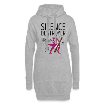 Conception d’instruments à vent bassoniste pour bassoniste - Sweat-shirt à capuche long Femme - gris chiné - Devant