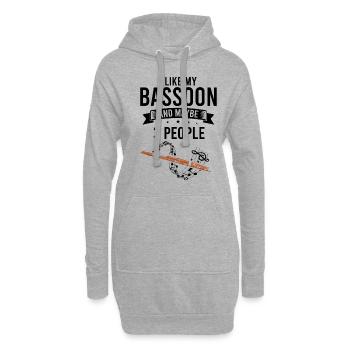 Basson Orchesta design pour bassonistes - Sweat-shirt à capuche long Femme - gris chiné - Devant