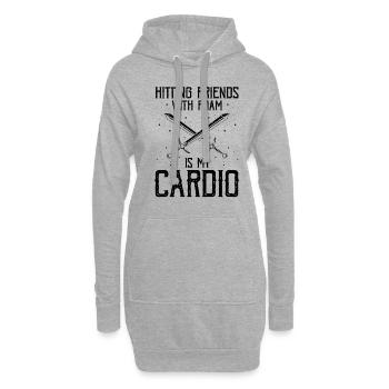 Citation de jeu de rôle pour Larper et Larp - Sweat-shirt à capuche long Femme - gris chiné - Devant