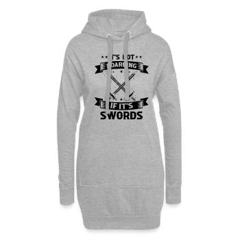 Larping Quote for Roleplaying and Larper - Hoodie Dress - heather grey - Front
