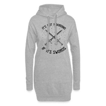 Rollenspiel Zitat für Larper und Larp - Hoodie-Kleid - Grau meliert - Vorne