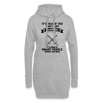 Citation de jeu de rôle pour Larper et Larp - Sweat-shirt à capuche long Femme - gris chiné - Devant