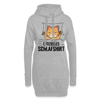 Mein Offizielles Schlafshirt Faulenzer - Hoodie-Kleid - Grau meliert - Vorne