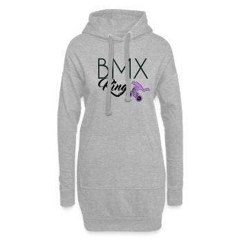 Le roi du BMX - Sweat-shirt à capuche long Femme - gris chiné - Devant