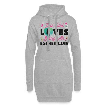 Cute Licensed Esthetician Skincare - Hoodie-Kleid - Grau meliert - Vorne