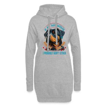 Hunde Rottweiler Hundeliebhaber - Hoodie-Kleid - Grau meliert - Vorne