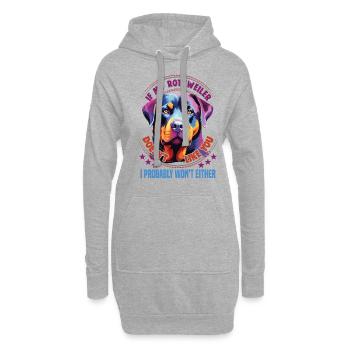 Hunde Rottweiler Hundeliebhaber - Hoodie-Kleid - Grau meliert - Vorne