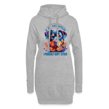 Hunde Rottweiler Hundeliebhaber - Hoodie-Kleid - Grau meliert - Vorne