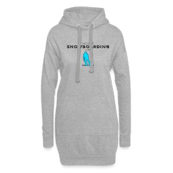 Chemise de snowboard - Sweat-shirt à capuche long Femme - gris chiné - Devant