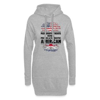 Né à Paraguay, Paraguay, Américain, États-Unis - Sweat-shirt à capuche long Femme - gris chiné - Devant