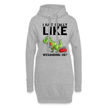 Kfz-Lackierer Angebot für Autolackierer - Hoodie-Kleid - Grau meliert - Vorne